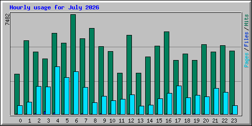 Hourly usage for July 2026